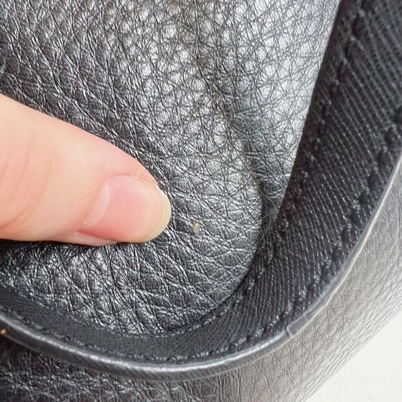 Kate Spade Watson Lane Black Pebbled Leather Tote Bag Zippered Purse - Picture 11 of 14